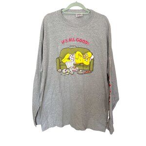 Vintage Y2K The Simpsons Homer Simpson It's All Good Long Sleeve Cotton Tee XL